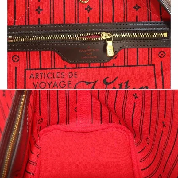 Authentic Louis Vuitton NEW Neverfull PM damier ebene red cherry lining 🍒 - Picture 12 of 12